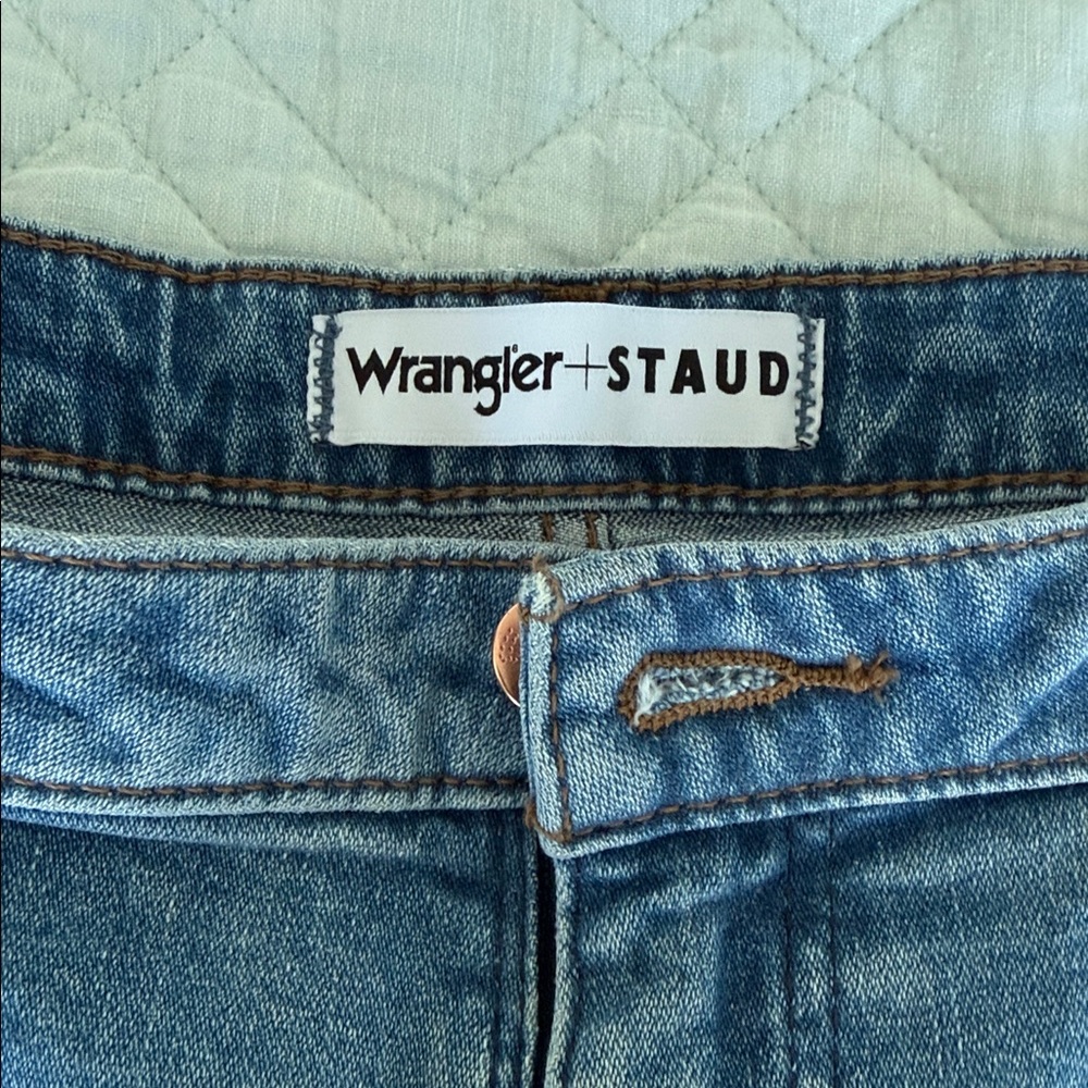 Wrangler + STAUD Blue Denim Jeans